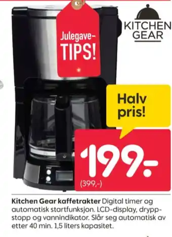 Rusta Kitchen gear kaffemaskin tilbud