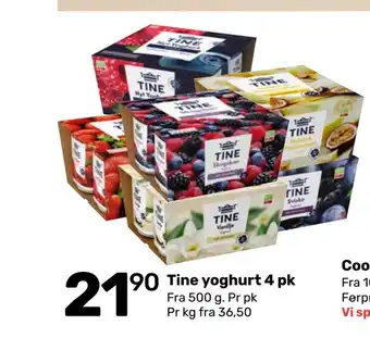 Matkroken Tine yoghurt 4 pk tilbud