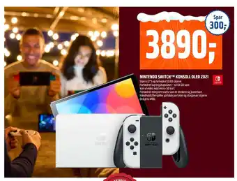 Coop Obs Nintendo switch konsoll oled 2021 tilbud
