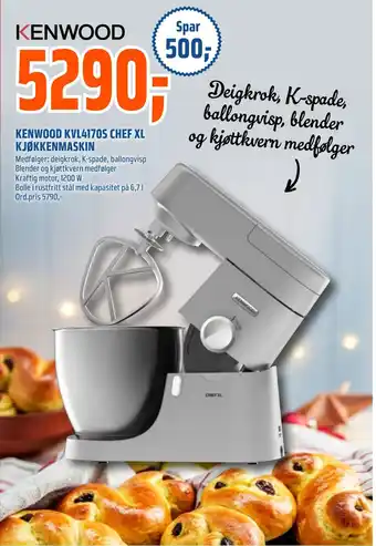 Coop Obs Kenwood kvl4170s chef xl kjøkkenmaskin tilbud