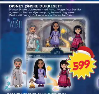 Extra Leker Disney ønske dukkesett tilbud