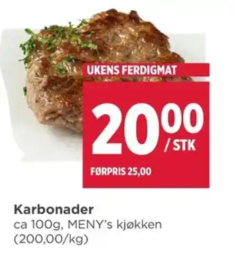 Meny Karbonader tilbud