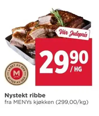 Meny Nystekt ribbe tilbud
