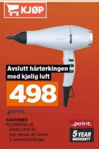 POWER HARFØNER POHD897BLUE tilbud