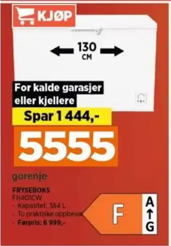 POWER FRYSEBOKS FH401CW tilbud