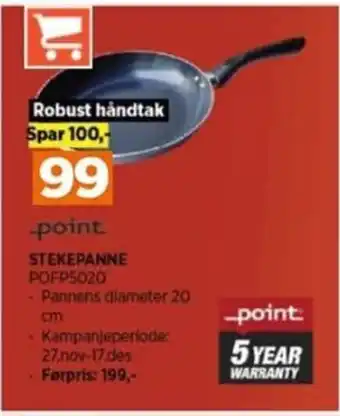 POWER STEKEPANNE POFP5020 tilbud