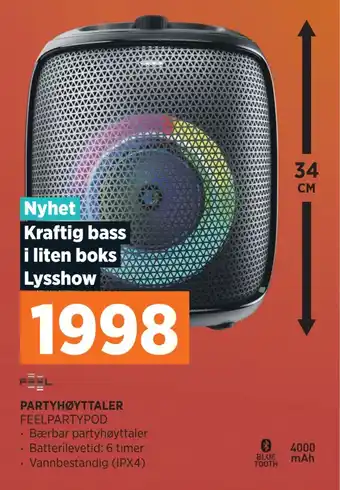 POWER Partyhøyttaler tilbud