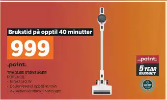 POWER Trådløs støvsuger tilbud