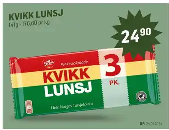 Holdbart Kvikk lunsj tilbud
