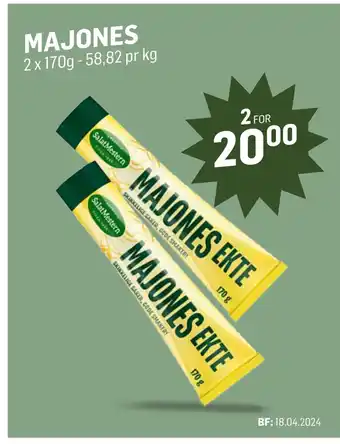 Holdbart Majones tilbud