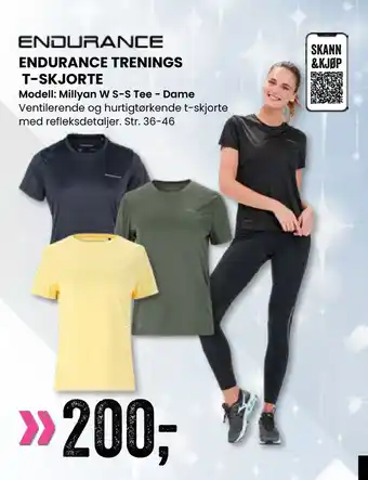 Sport Outlet Endurance t-skjorte trenings tilbud