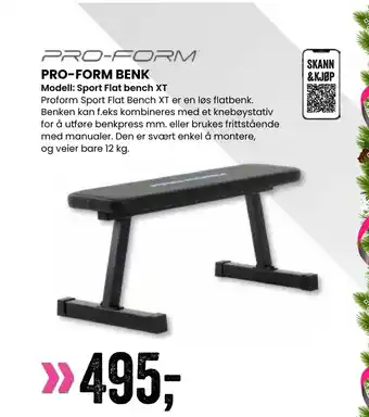 Sport Outlet Pro-form benk tilbud