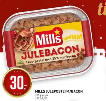 Bunnpris MILLS JULEPOSTEI M/BACON tilbud