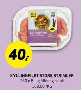 Bunnpris KYLLINGFILET STORE STRIMLER tilbud