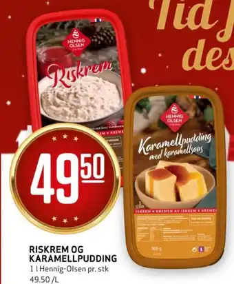 Bunnpris RISKREM OG KARAMELLPUDDING tilbud