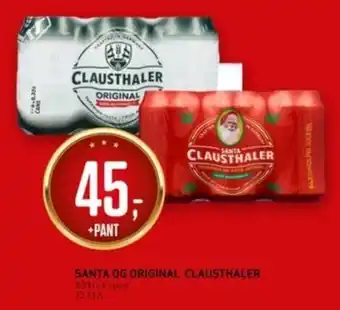 Bunnpris SANTA OG ORIGINAL CLAUSTHALER tilbud