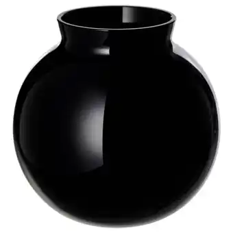 IKEA Konstfull vase, svart, 10 cm tilbud
