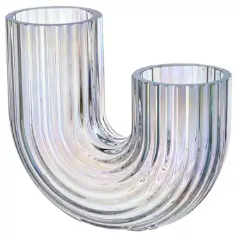 IKEA Räffelbjörk vase, perlemorfarget, 12 cm tilbud