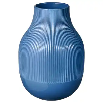 IKEA Gradvis vase, blå, 21 cm tilbud