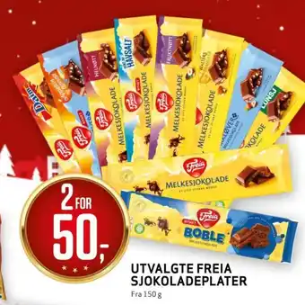 Bunnpris UTVALGTE FREIA SJOKOLADEPLATER tilbud
