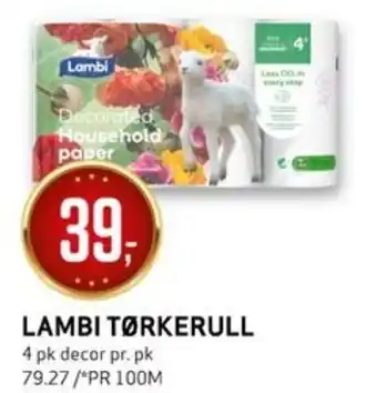 Bunnpris LAMBI TØRKERULL tilbud