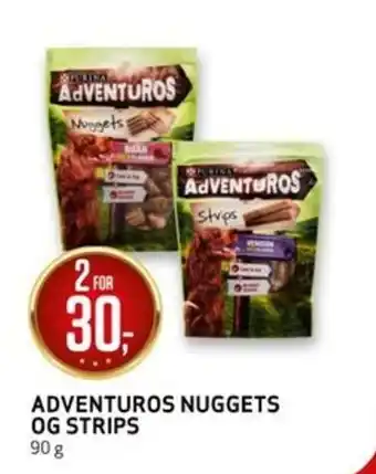 Bunnpris ADVENTUROS NUGGETS OG STRIPS tilbud