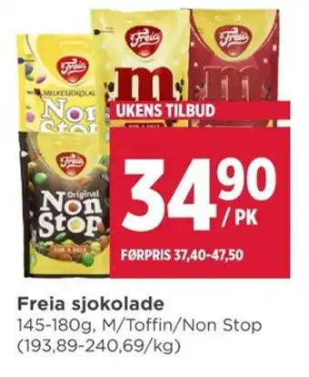 Meny Freia sjokolade tilbud