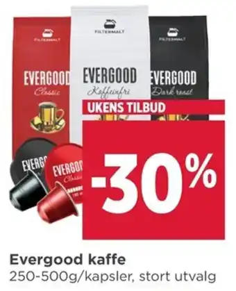 Meny Evergood kaffe tilbud