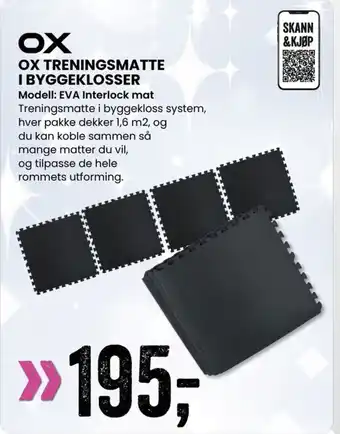 OX TRENINGSMATTE I BYGGEKLOSSER Modell: EVA Interlock mat