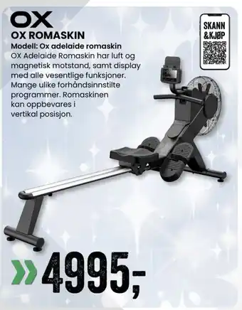 Sport Outlet OX ROMASKIN Modell: Ox adelaide romaskin tilbud