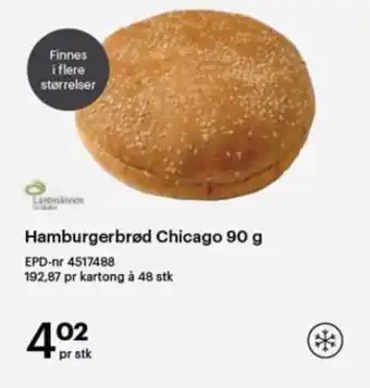 Storcash Hamburgerbrød Chicago 90 g tilbud