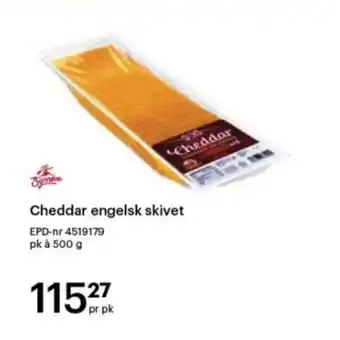 Storcash Cheddar engelsk skivet tilbud
