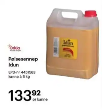 Storcash Pølsesennep Idun tilbud