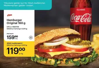 Storcash Hamburger Original 160 g tilbud