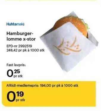 Storcash Hamburger- lomme x-stor tilbud