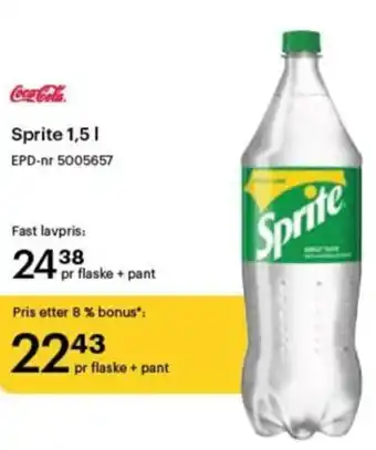 Storcash Sprite 1,5 l tilbud