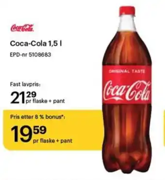 Storcash Coca-Cola 1,5 I tilbud