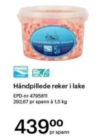 Storcash Håndpillede reker i lake tilbud