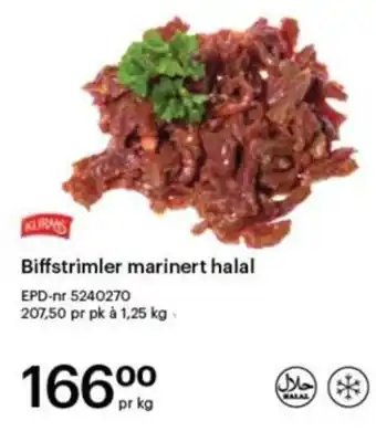 Storcash Biffstrimler marinert halal tilbud