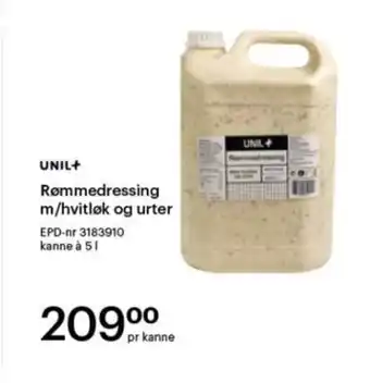 Storcash Rømmedressing m/hvitløk og urter tilbud