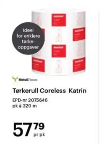 Storcash Tørkerull Coreless Katrin tilbud