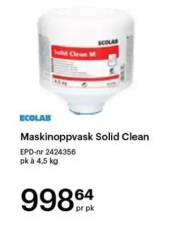 Storcash Maskinoppvask Solid Clean tilbud