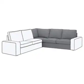 IKEA Kivik trekk hjørneseksjon, lejde grå/svart tilbud