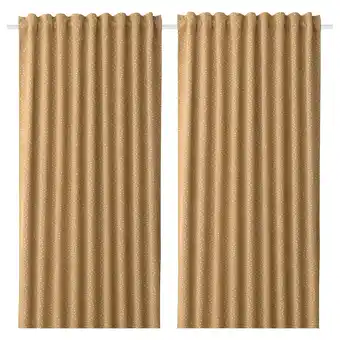 IKEA Praktröllika lysdempende gardiner, beige, 145x250 cm tilbud