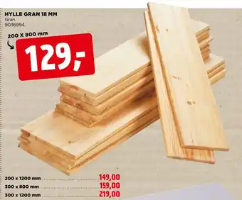 jem & fix Hylle gran 18 mm tilbud