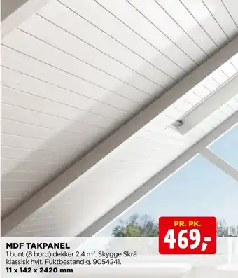 jem & fix Mdf takpanel tilbud