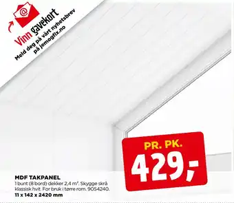 jem & fix Mdf takpanel tilbud