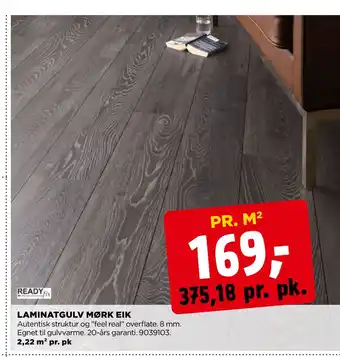 jem & fix Laminatgulv mørk eik tilbud