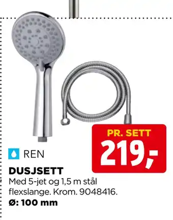jem & fix Dusjsett tilbud