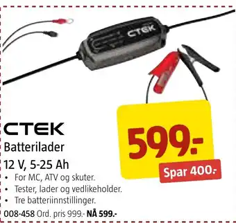 Jula CTEK Batterilader tilbud